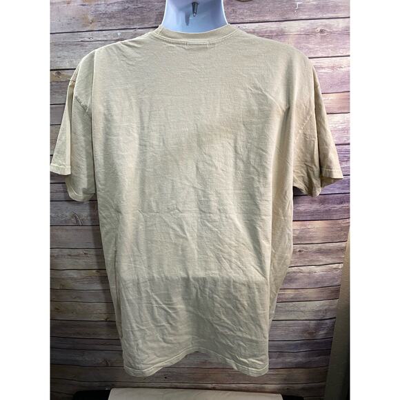 Vintage Nike Gray Tag Cream/Light Tan Essential Shirt Y2K Mini Swoosh Men SZ XXL - Picture 2 of 8